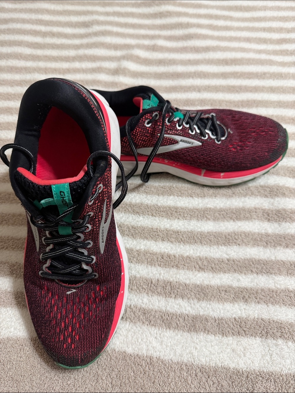 Brooks Women’s Running Shoes - Burgundy with Pink & Teal Accents